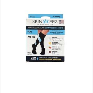 Skin-EEZ | UNISEX Advanced Healing Compression Knee-High Socks Black | L XL